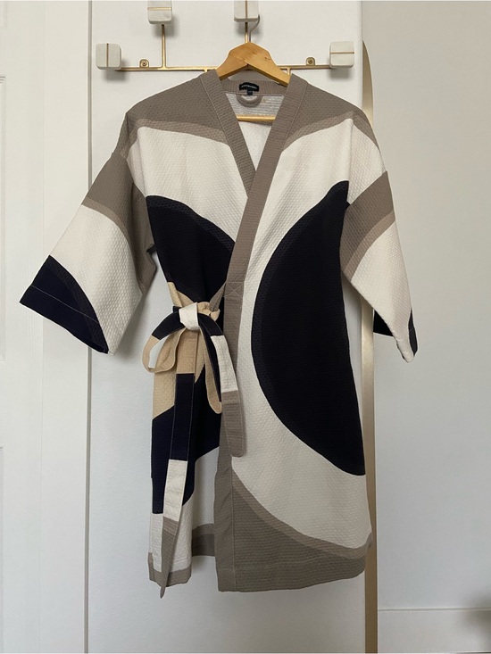 Marimekko Other - Marimekko Melooni Bathrobe Grey Cotton Waffle